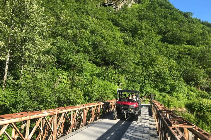 atv on bridge